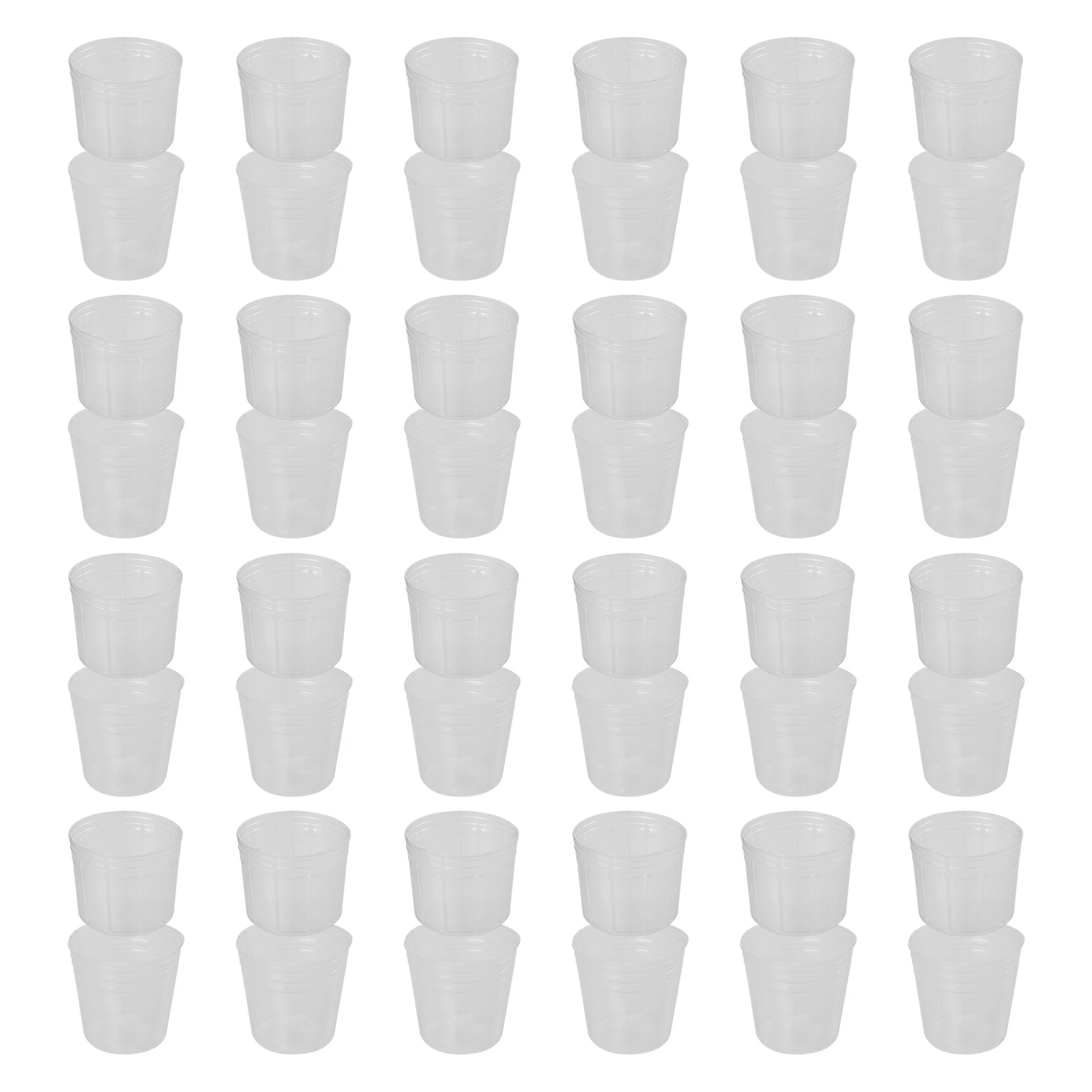 

50 Set Nursery Cups Plant Pots PP Plastic Holes Garden Seedlings Transplanting Hydroponic Growth Media Flowers Herbs Tomato