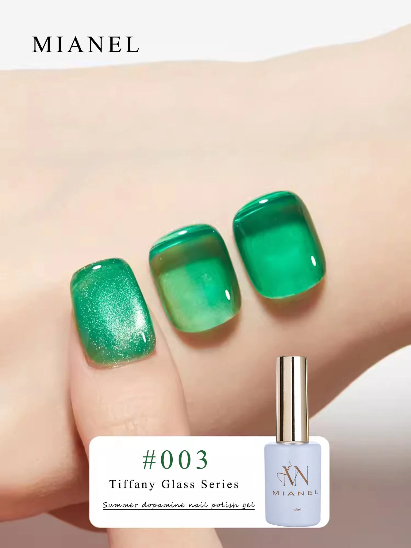 MIANEL 1-9 Stück 12ML Sommer-Bestseller Eisklarer Dopamin-Glaslack Bonbonfarbener Gel-Nagellack Glas-Jelly-Nagellack Rosa Nägel – Detail 34