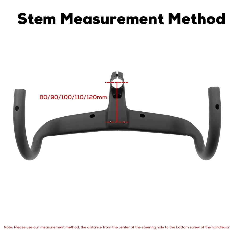 The one exs Carbon Cockpit Full Internal cable Bike Cockpit Road Bicycle Handlebar Di2 Integrated Handlebar 360mm Road Handlebar