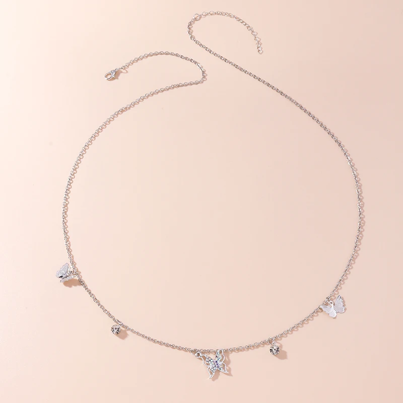 Aihua Niedliche Kristall-Schmetterling-Taillenkette Bauchketten Sexy Körperschmuck für Frauen Mädchen Party Schmuck Geschenke – Detail 3