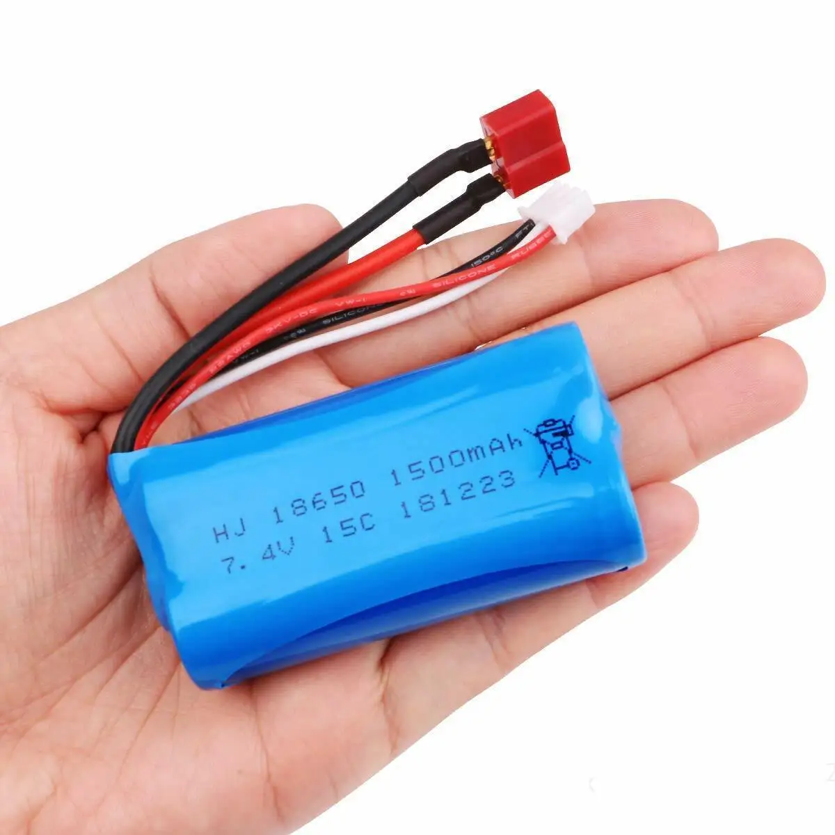 Wltoys-rcカーバッテリー,7.4v,18650, 1500mah,wltoys 10428, 12428, 12423,q46,充電器付きスペアパーツ,tプラグ,4wd,12401,アップグレード