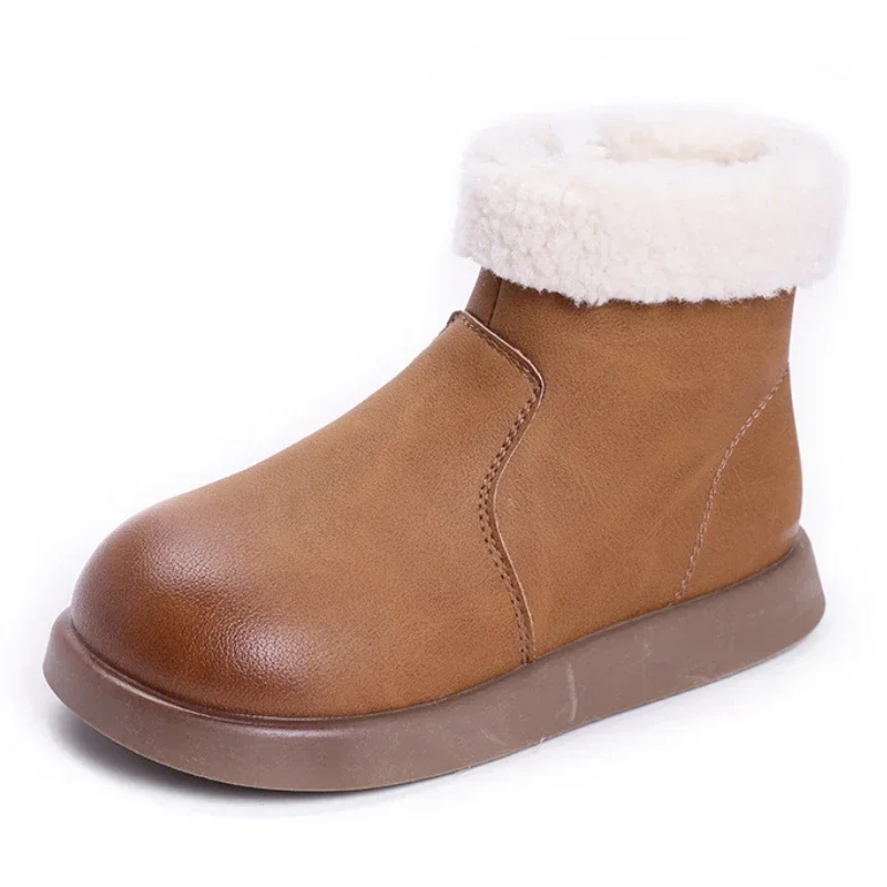 

Girls' Cotton Boots Winter Plush Warm Children's Short Boots Soft Soles Casual Kid's Baby Ankle Shoes