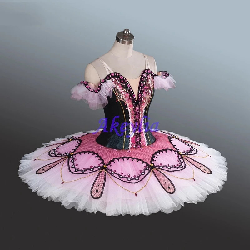 Clown Professional ballet Pancake Platter Tutu Custom Classical pink for adult performance Ballet dress competition girls