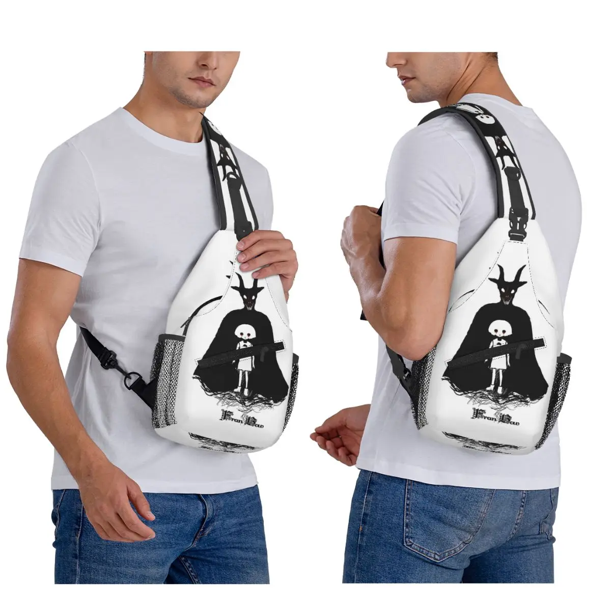 Fran-Bolso de pecho con lazo para juego de aventura de terror sueco, bandolera para hombre, bolso de pecho, mochila de viaje para senderismo, bolso de hombro