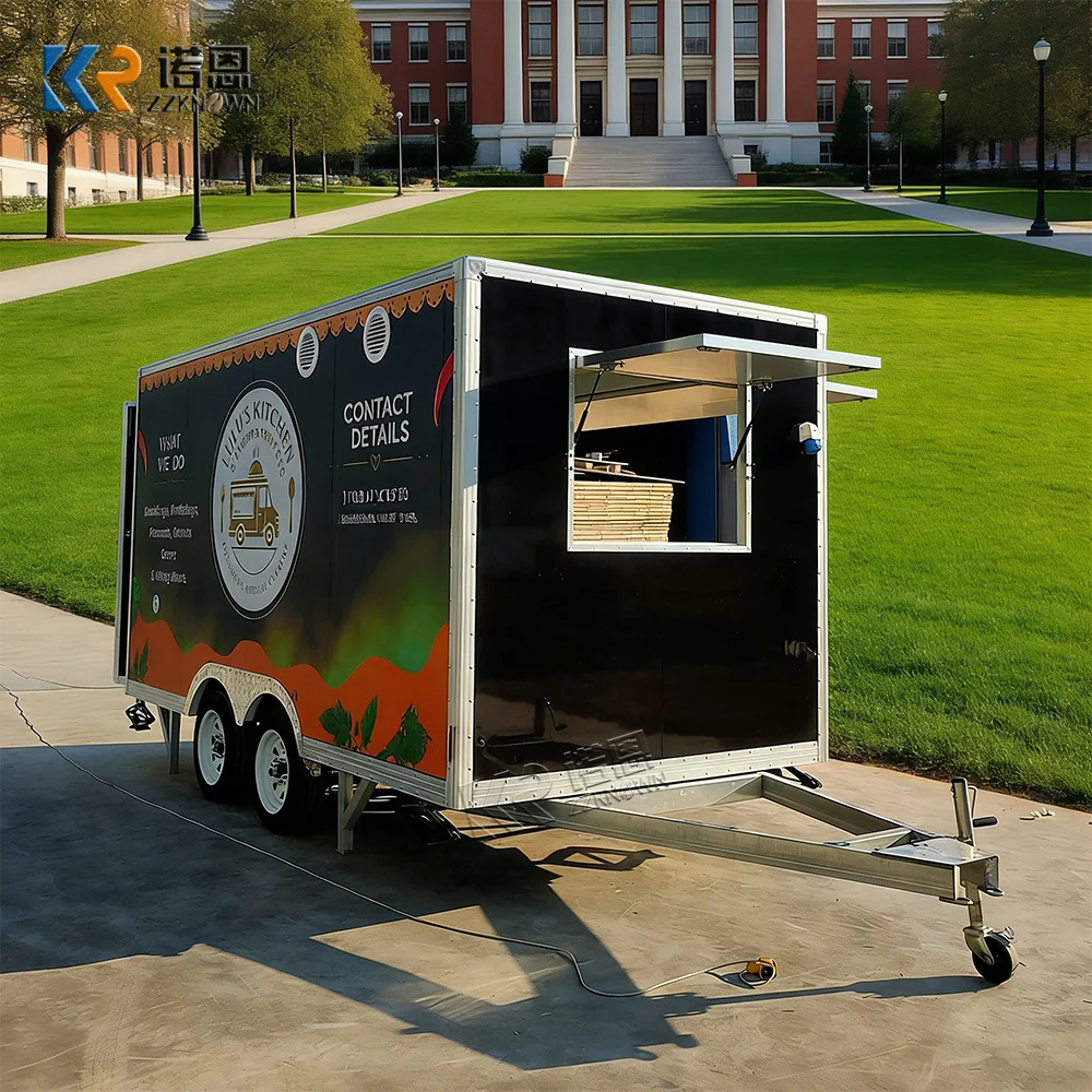 

Luxury Mobile BBQ Trailer with Professional Cooking Equipment Great for Outdoor Food Business