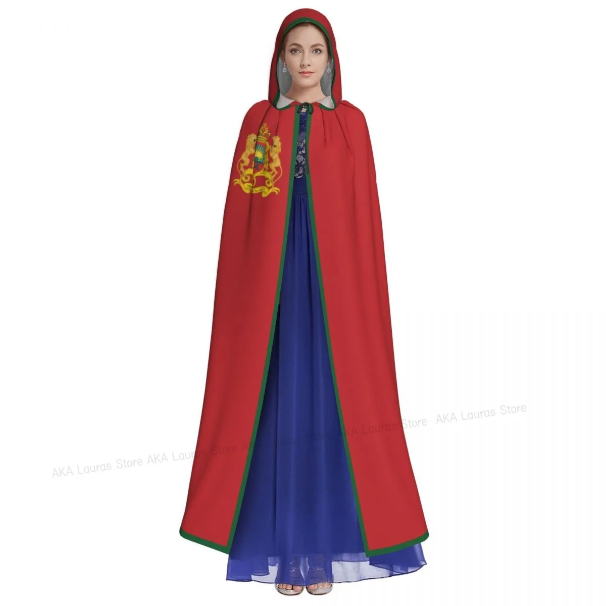 الكبار مصاص دماء كيب مقنعين رداء هالوين المغرب عباءة كامل طول تأثيري #2