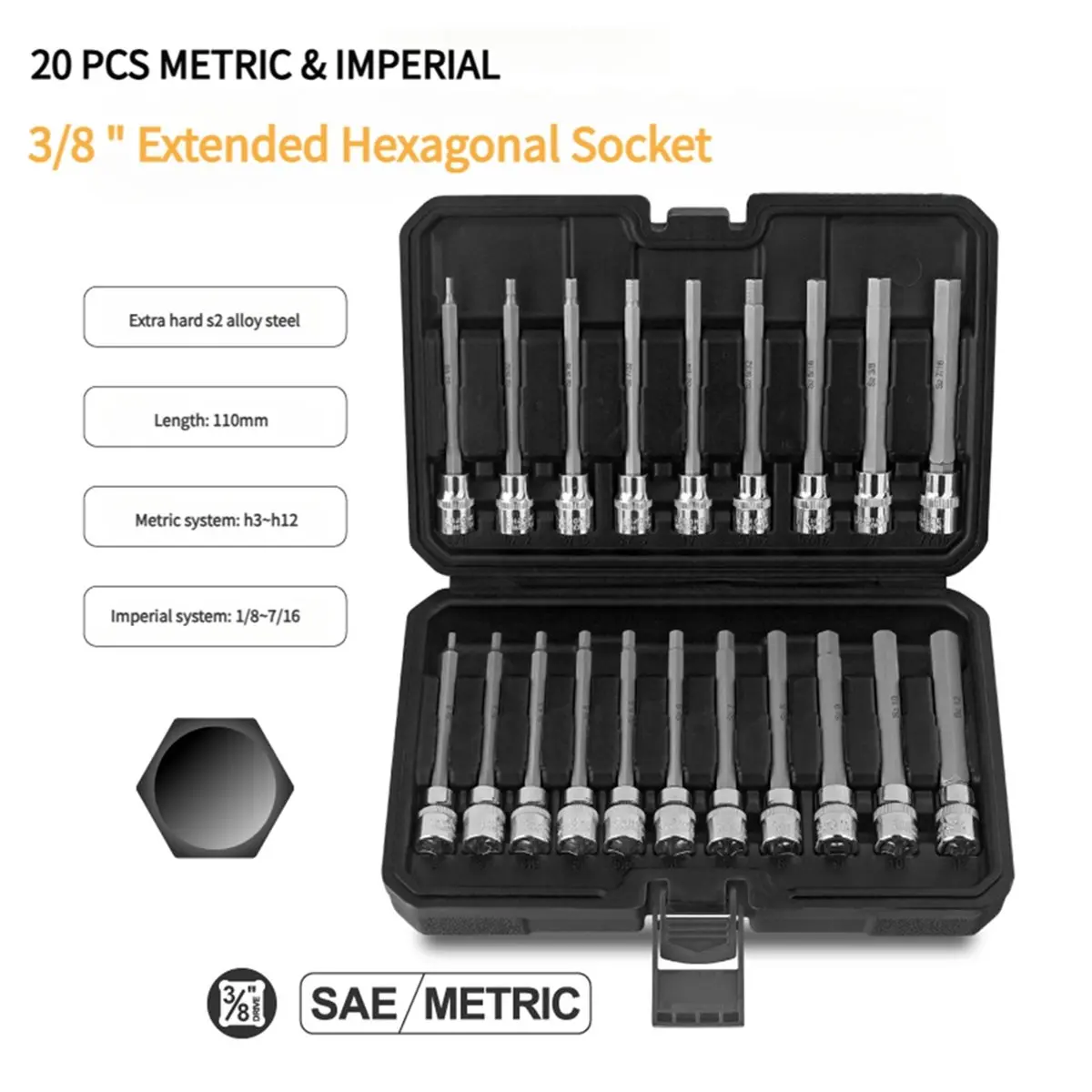 20-Piece 3/8