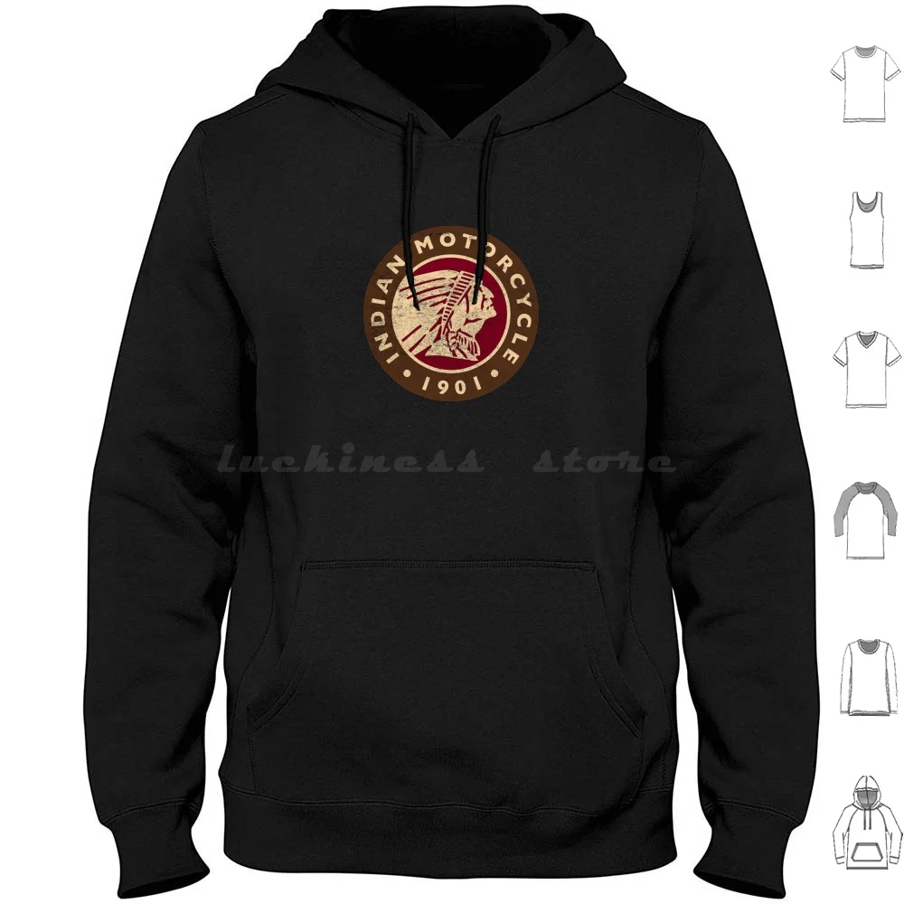 Cracked Brown Emblem Hoodie Cotton Long Sleeve Racing Motorcycles Vintage Stuff Sweater Wood Long Sleeve Dreses Phone