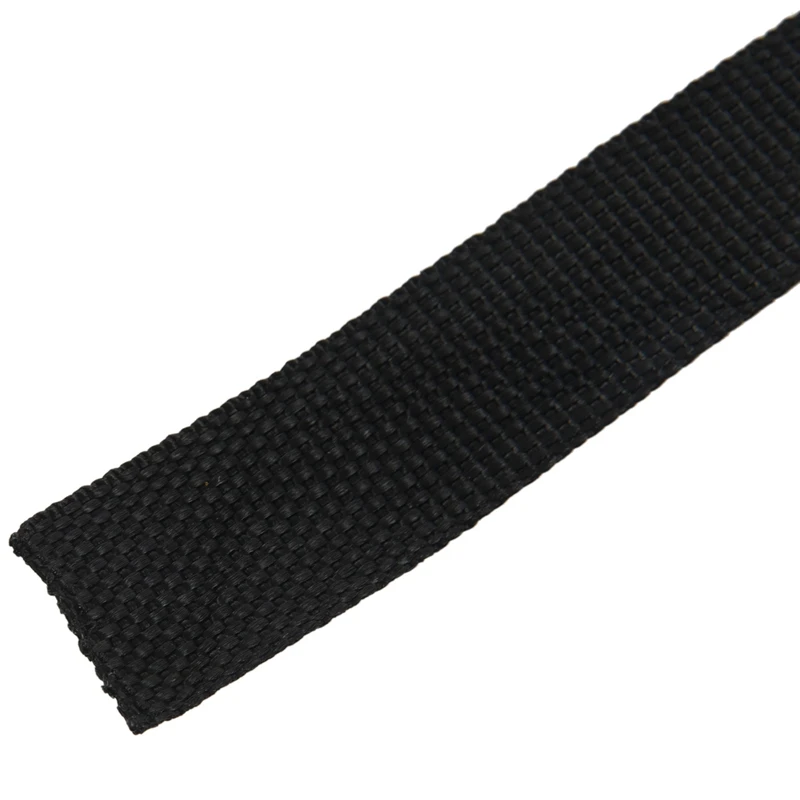 2X 25Mmx20m Roll Nylon Tape Strap For Webbing Bag Strapping Belt Making DIY Craft - Black