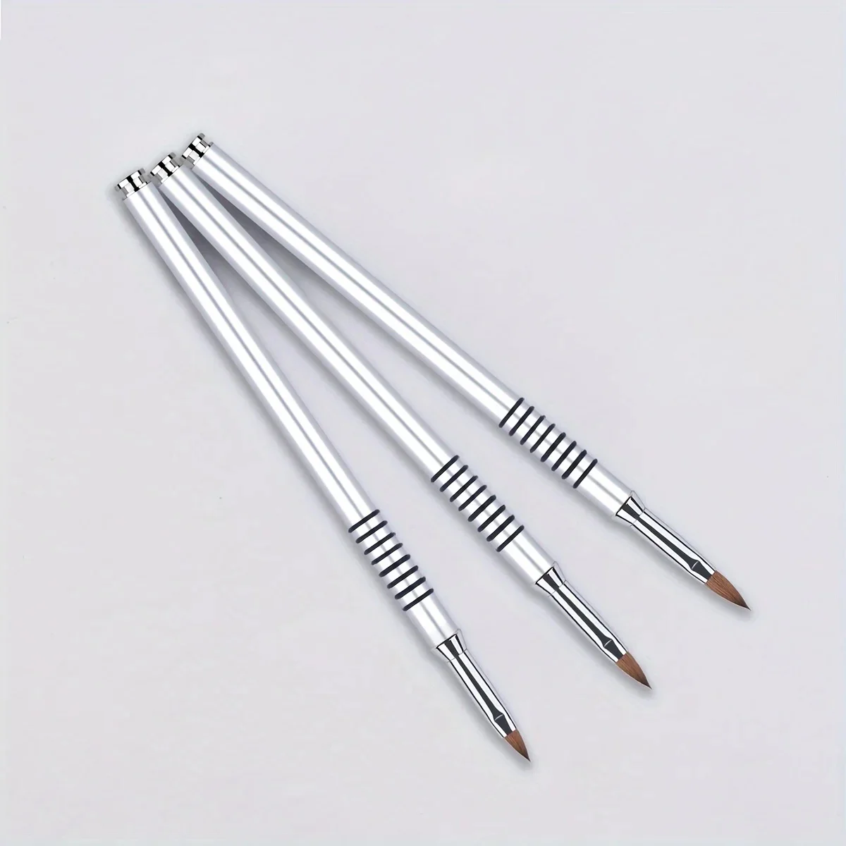 3pc 3d acrílico escova de unhas líquido em pó escultura extensão caneta de construção, projetos manicure arte do prego ponta flor desenho ferramentas caneta