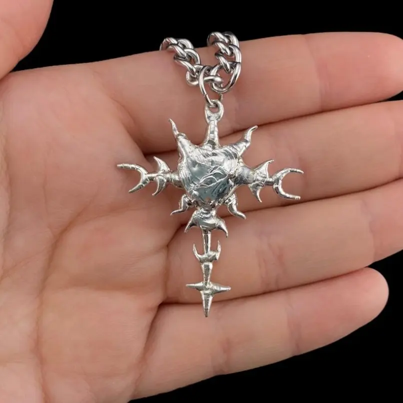 Necklace For Her Handmade Jesus Christian Crisscross Cross Soldered Glass 18+2inch Jewelry Special Gift