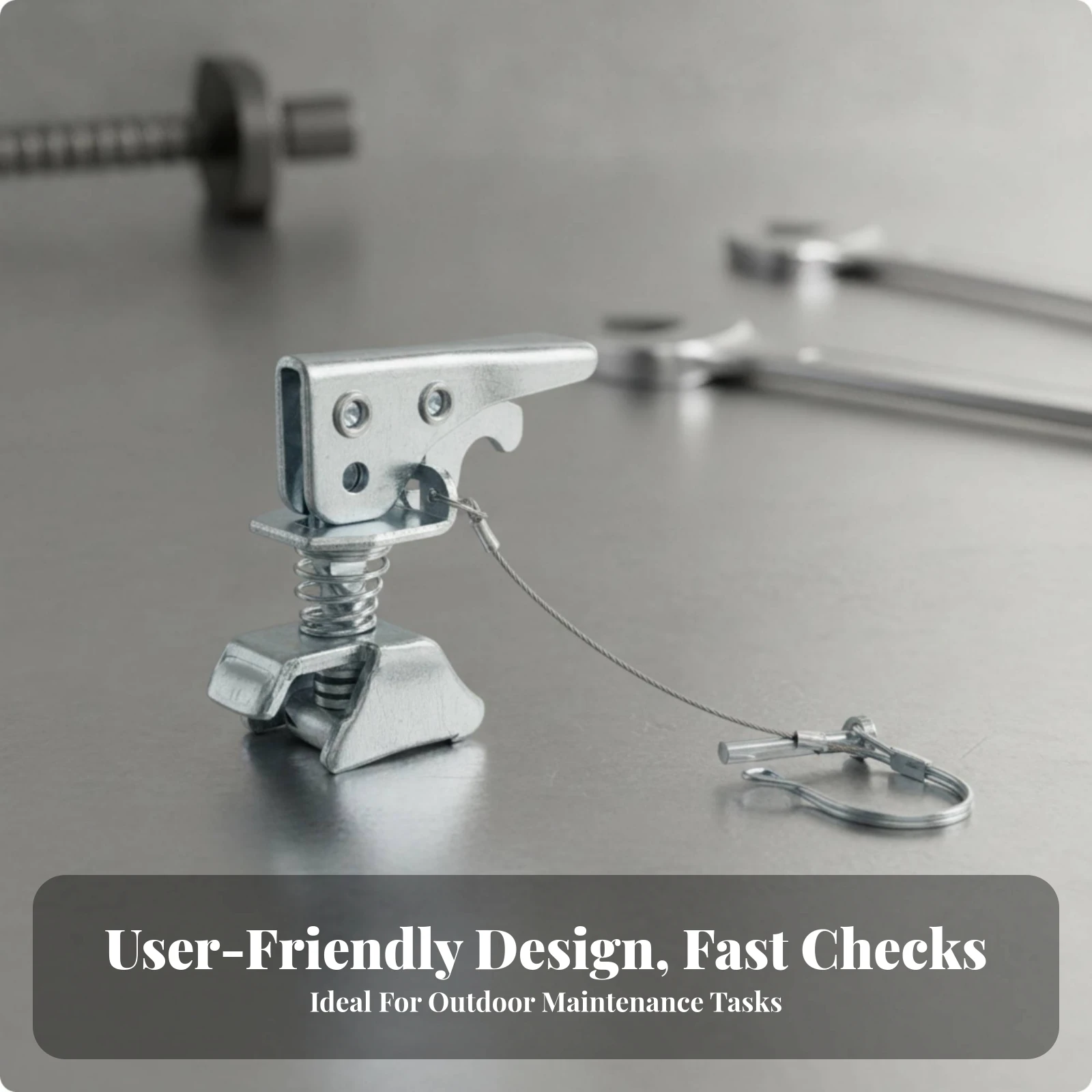 Trailer Ball Cover Repair Handle Silver-Colored Coupler Handle with Spring-Loaded Clamp Trailer Coupler with Latch Sturdy Easy
