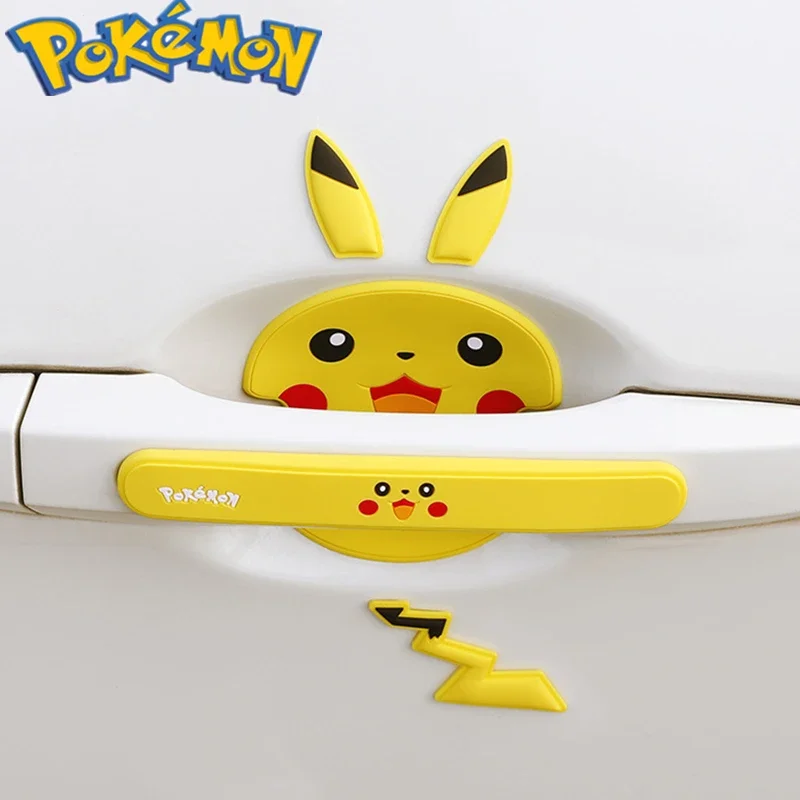 Pokemon car decoration universal door bowl sticker handle anti-collision strip paint anti-scratch rearview mirror protection