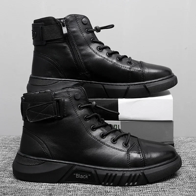 Wysokiej jakości buty męskie Luksusowe buty wsuwane dla mężczyzn Outdoor All-match High-top Hard Wearing Large Size Shoes Sapatos Masculinos