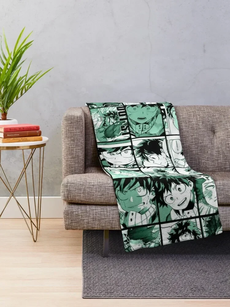 Midoriya Izuku collage color version Throw Blanket Sofa Throw Hairys Sleeping Bag Blankets