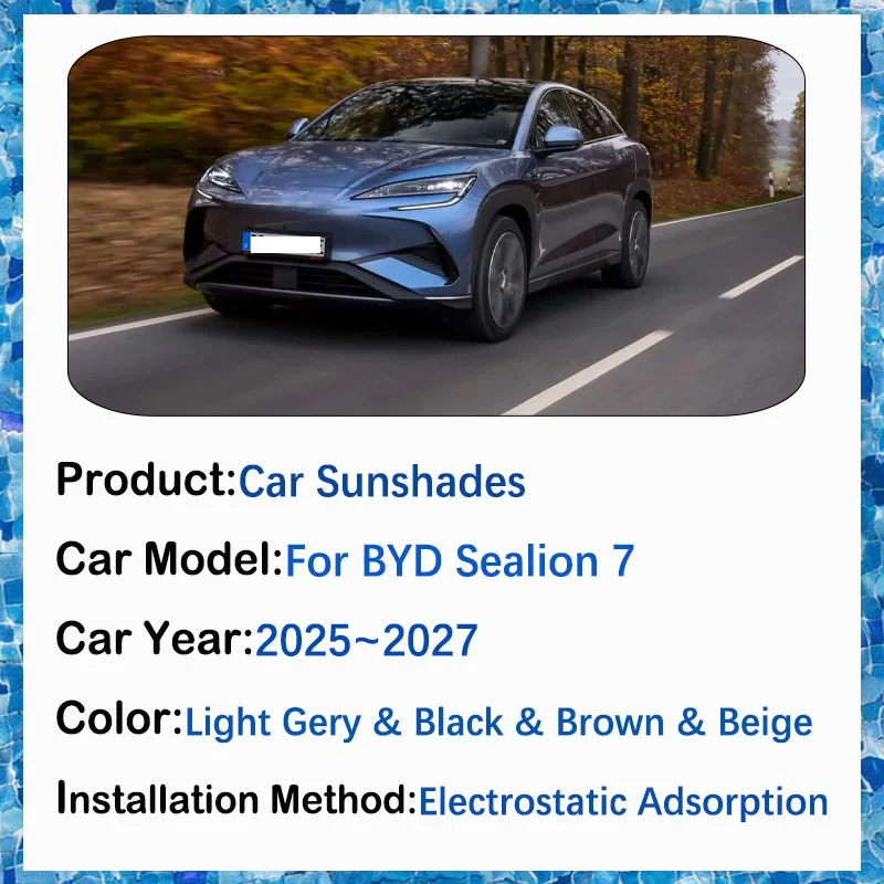 Car Skylight Sunshade For BYD Sealion 7 07 EV 2025 2026 2027 Nano Ice Crystals Film Window Visors Pad Sun Shade Auto Accessories