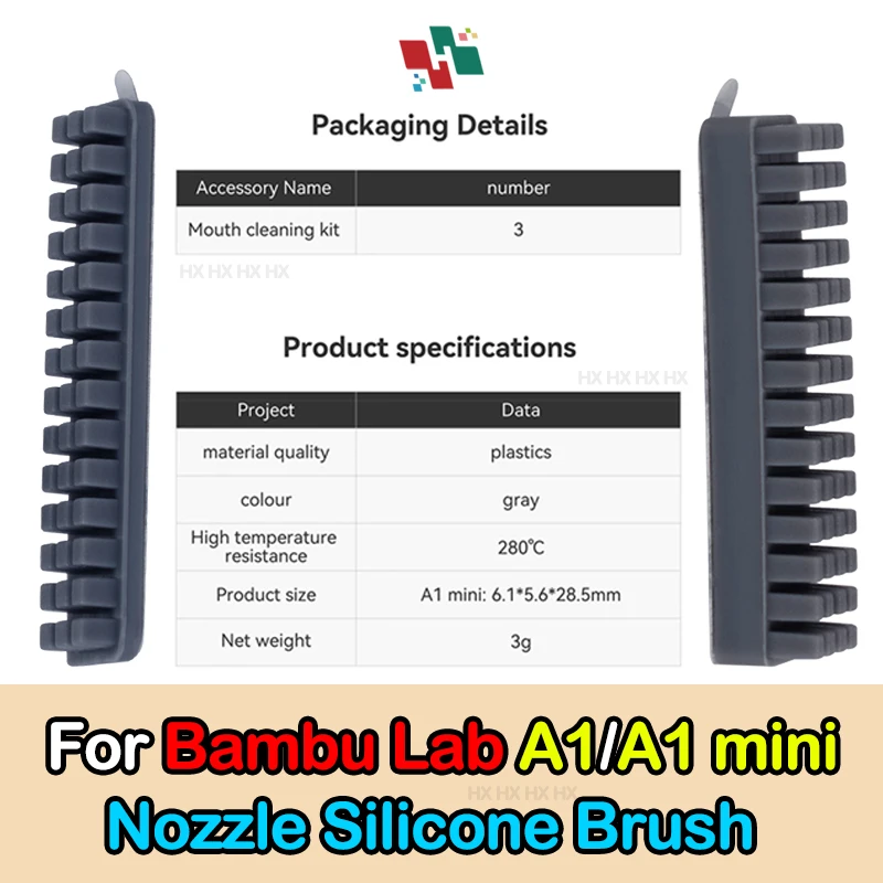 Nozzle Silicone Brush 1/2/3/4/5/10pcs For Bambu Lab A1/A1 MINI hotend kit