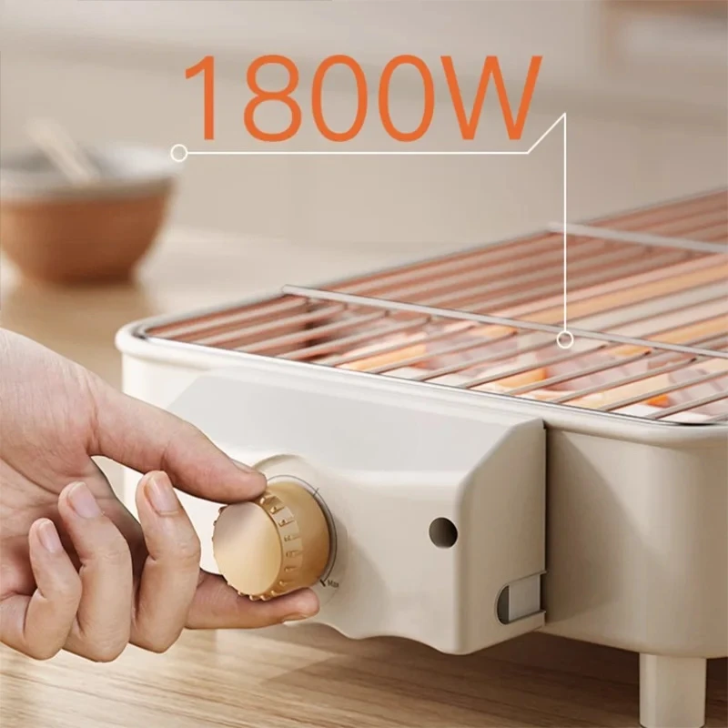 Multifunction 3-in-1 Grill Pan  Electric Barbecue Machine Smokeless Electric Hot Pot Split Cooking Pot Parrillas