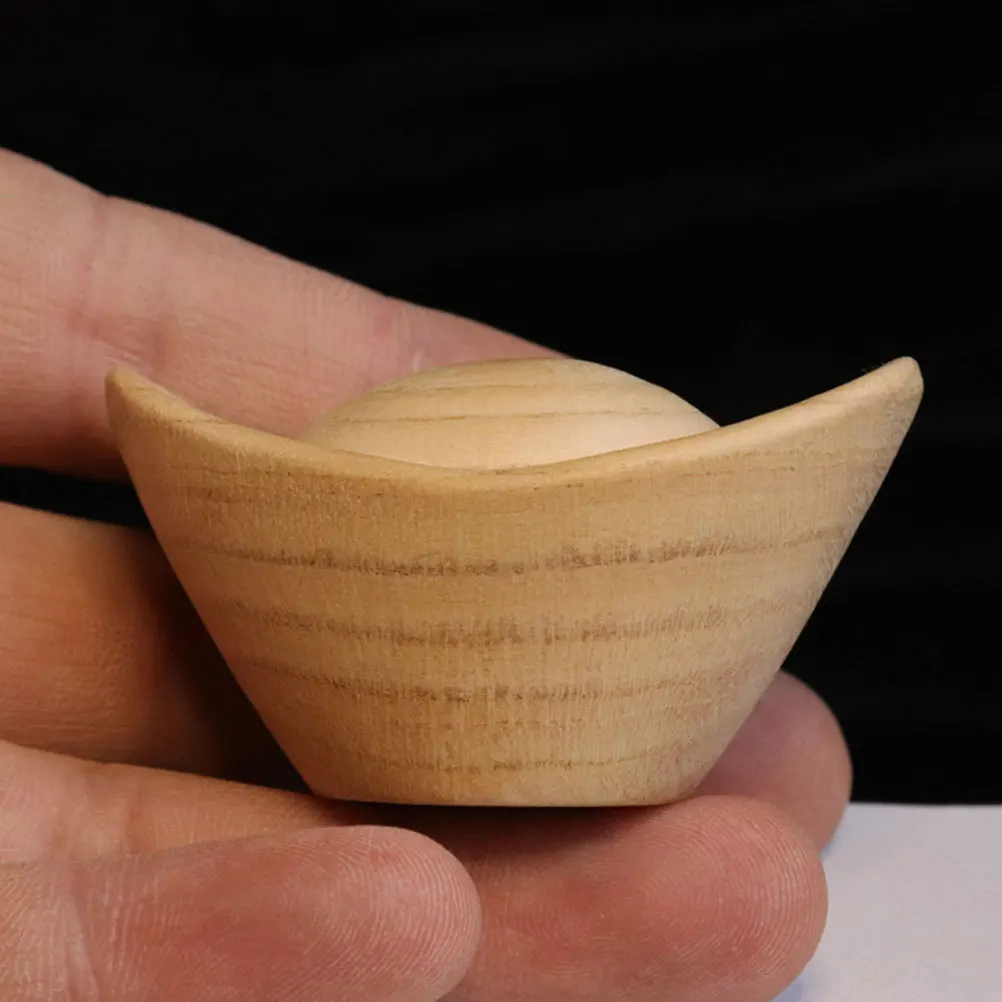 

Carving Ornament Handmade Mini Desktop Decor For Mini Figurines Home Wooden Ingot Small Craft Ingot Decor