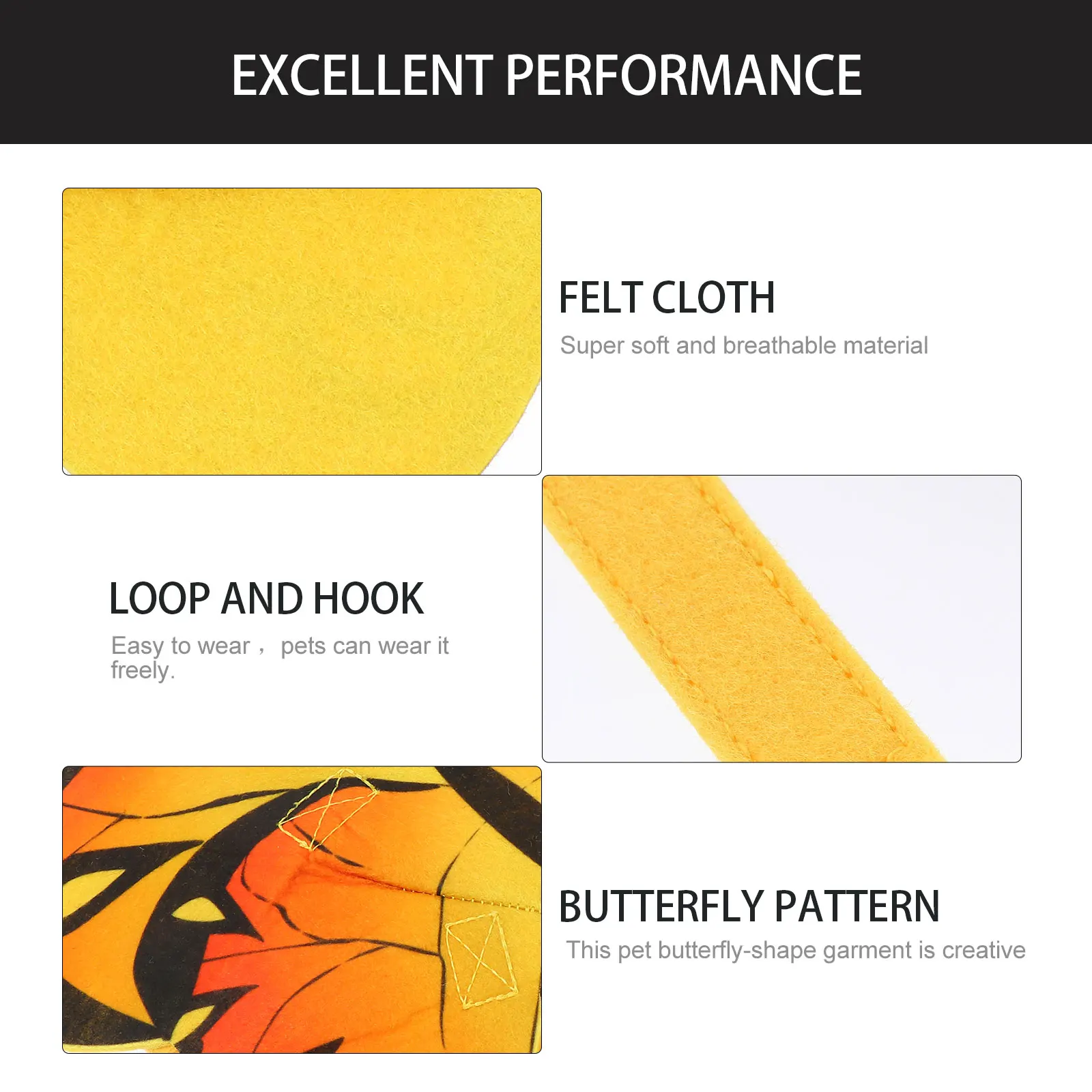 

Halloween Pet Costume Butterfly Shape Cat Cosplay Clothes Soft Lightweight Costume For Small Pets Festival Party Supplies