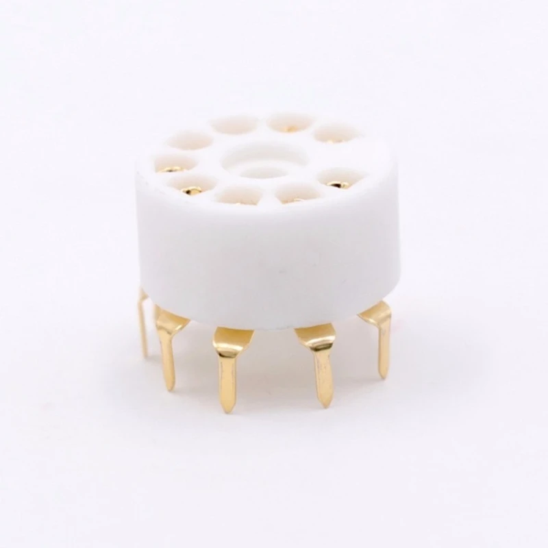 10PCS PCB 9Pin Ceramic B9A Vacuum Tube Socket Audio HIFI DIY Amps For 12AX7 12AU7 12AT7 ECC81 ECC82 ECC83