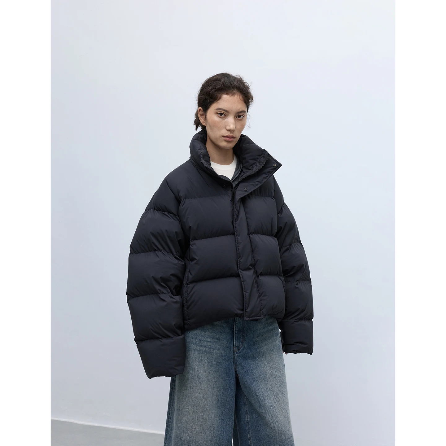 Trendy Bloggers Are All Wearing It~ Lightweight and Warm Short down Jacket 270g White Duck down Puffer Jacket New Winter Women's Outerwear