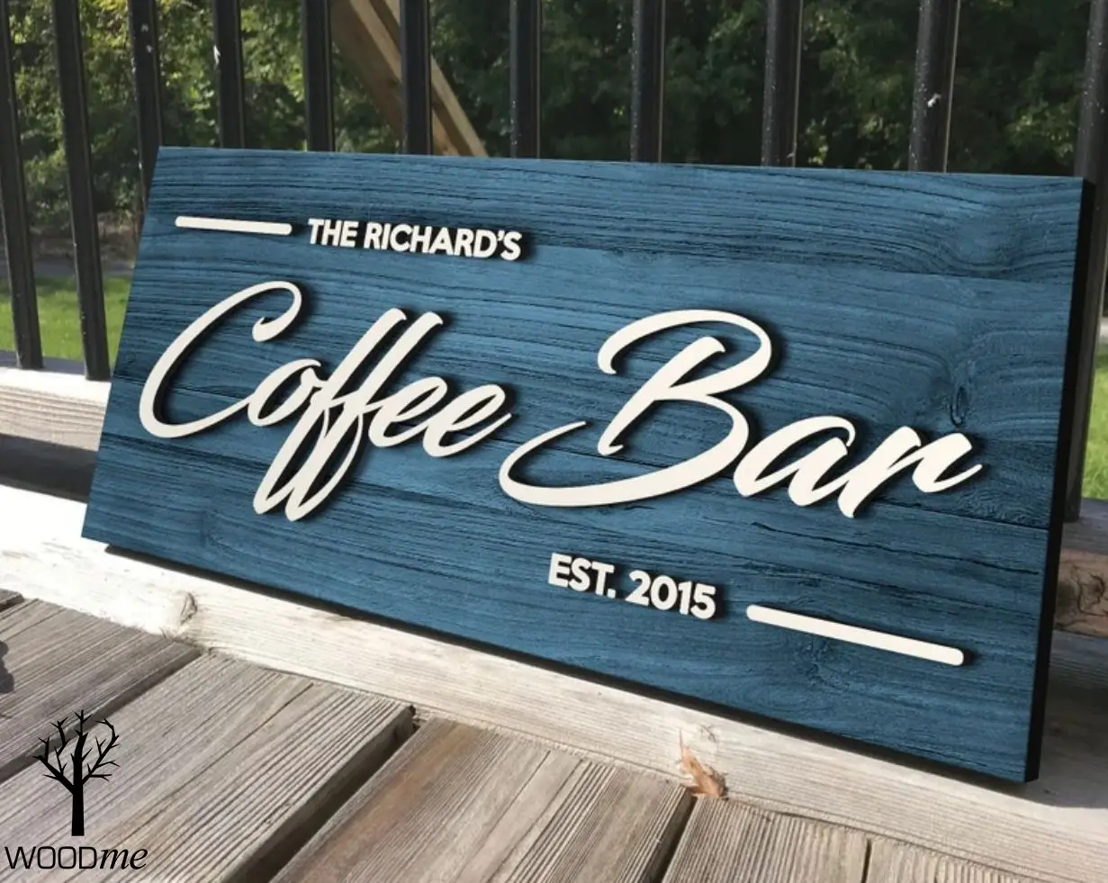 Custom Wood Sign Personalized Family Name Sign Wooden Pallet Sign Wedding Gift Home Wall Decor Laser Cut Shop Business Logo Sign