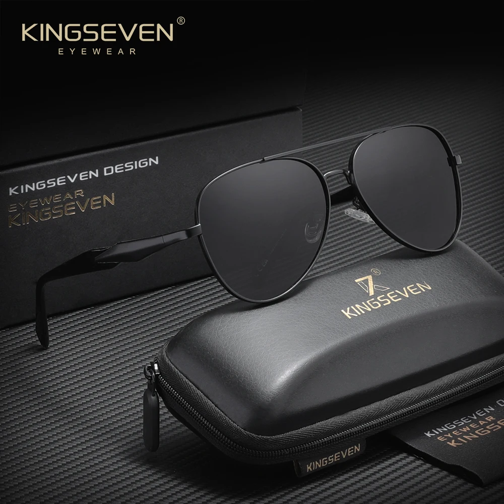 

KINGSEVEN Fashion Pilot Sunglasses For Men Women Driving Leisure Eyewear Polarized UV400 High Quality Glasses