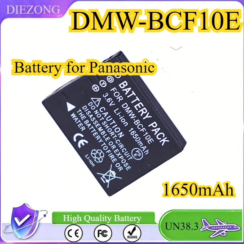 

1650mAh DMW-BCF10E DMW-BCG10 BCG10 BCG10E Battery for Panasonic Lumix DMC-3D1 DMC-TZ7 DMC-TZ8 DMC-TZ10 DMC-TZ18 DMC-FS7 DMC-FS6