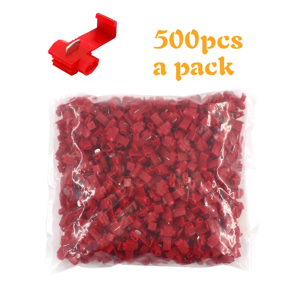Adea Lock Wire Cable Connectors Pack Quick Splice Terminal Crimp Non-Destructive AWG 22-18 for Secure Electrical Connections