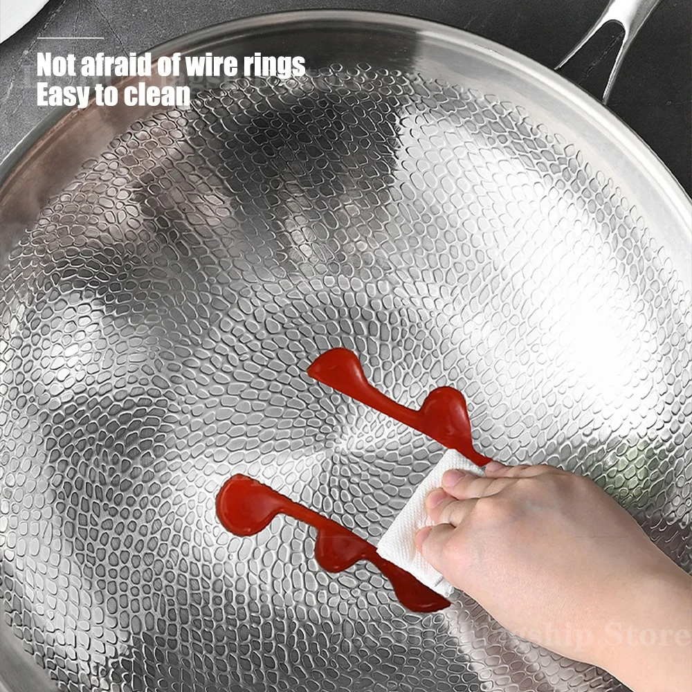 Hammered Titanium Stainless Steel Wok 6