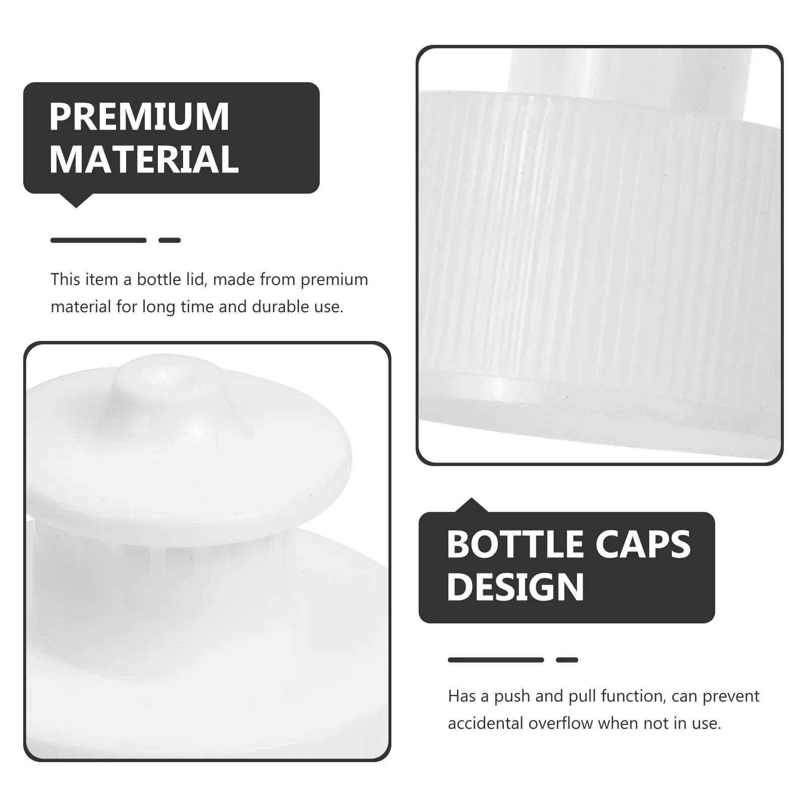 20Pcs 28mm Push Pull Bottle Caps PE Sealing Lids for Reusable Sports Water Bottles