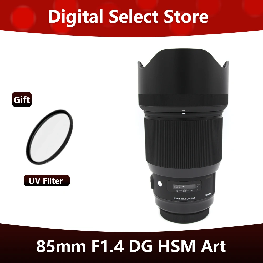 Sigma 85mm F1.4 DG HSM Art Lens Full Frame 85mm F1.4 Prime Lens For Canon Mount or Nikon Mount or Sony E Mount