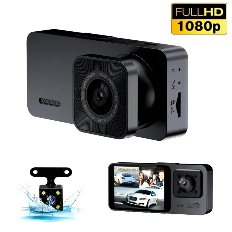 Bayerley S10 Three-lens Driving Recorder  Front  and Bear and Inside with Wifi  2inch 1080p 3 Camera HD Car  Driving Recorder