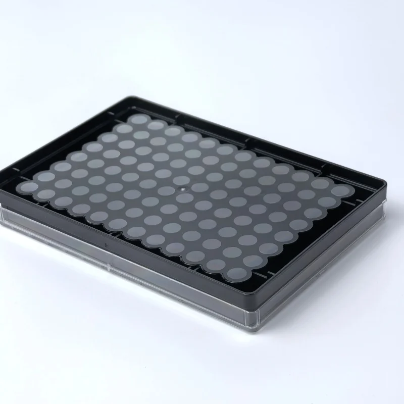 96 لوحة ثقافة الخلية الآبار أسود شفاف أسفل البلاستيك التصاق المعقمة أطباق بتري المعالجة لأدوات تجربة المختبر الحيوي #4