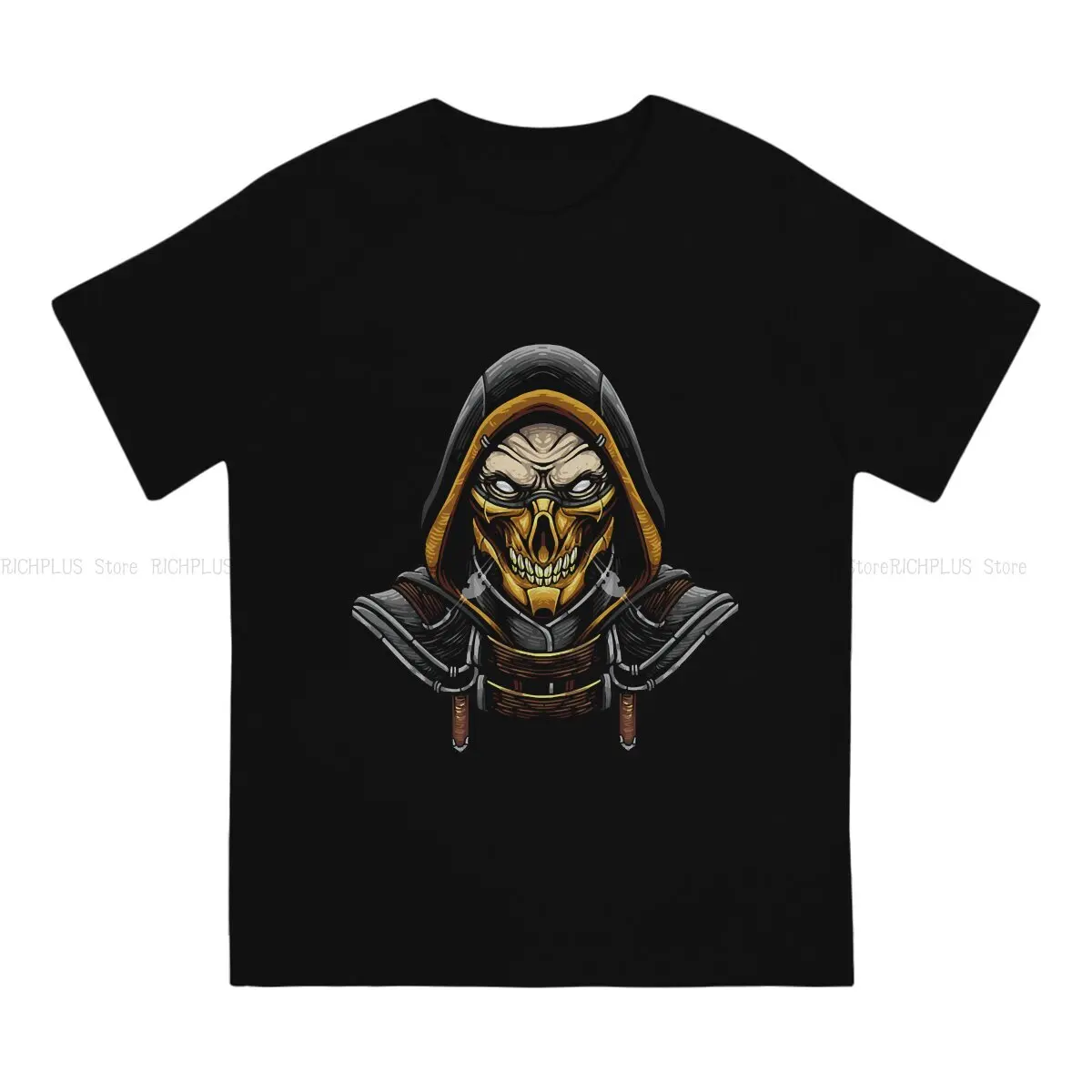 Scorpion TShirt For Men Mortal Kombat Fighting Game Clothing Fashion Polyester T Shirt Comfortable