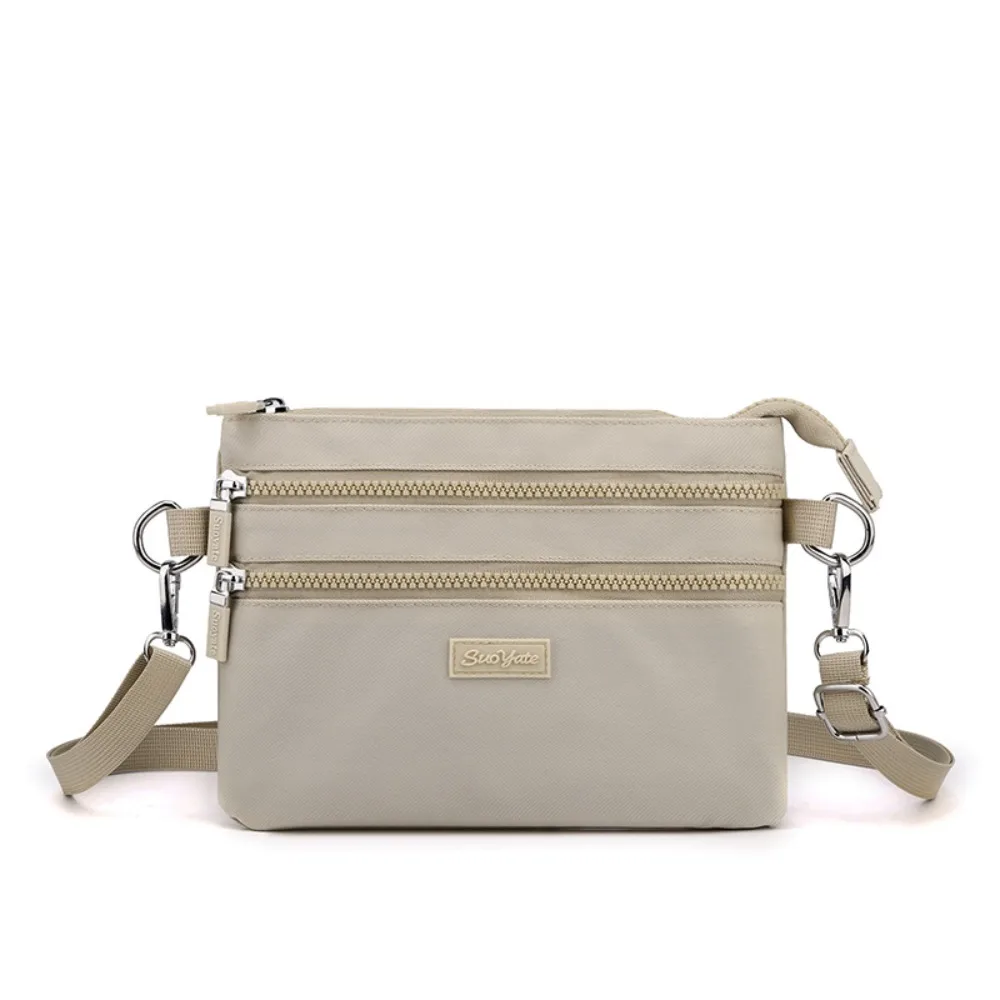 

Fashion Square Nylon Shoulder Bag Elegant Multifunctional Mobile Phone Bag INS Solid Color Middle-aged Mom Bag Female