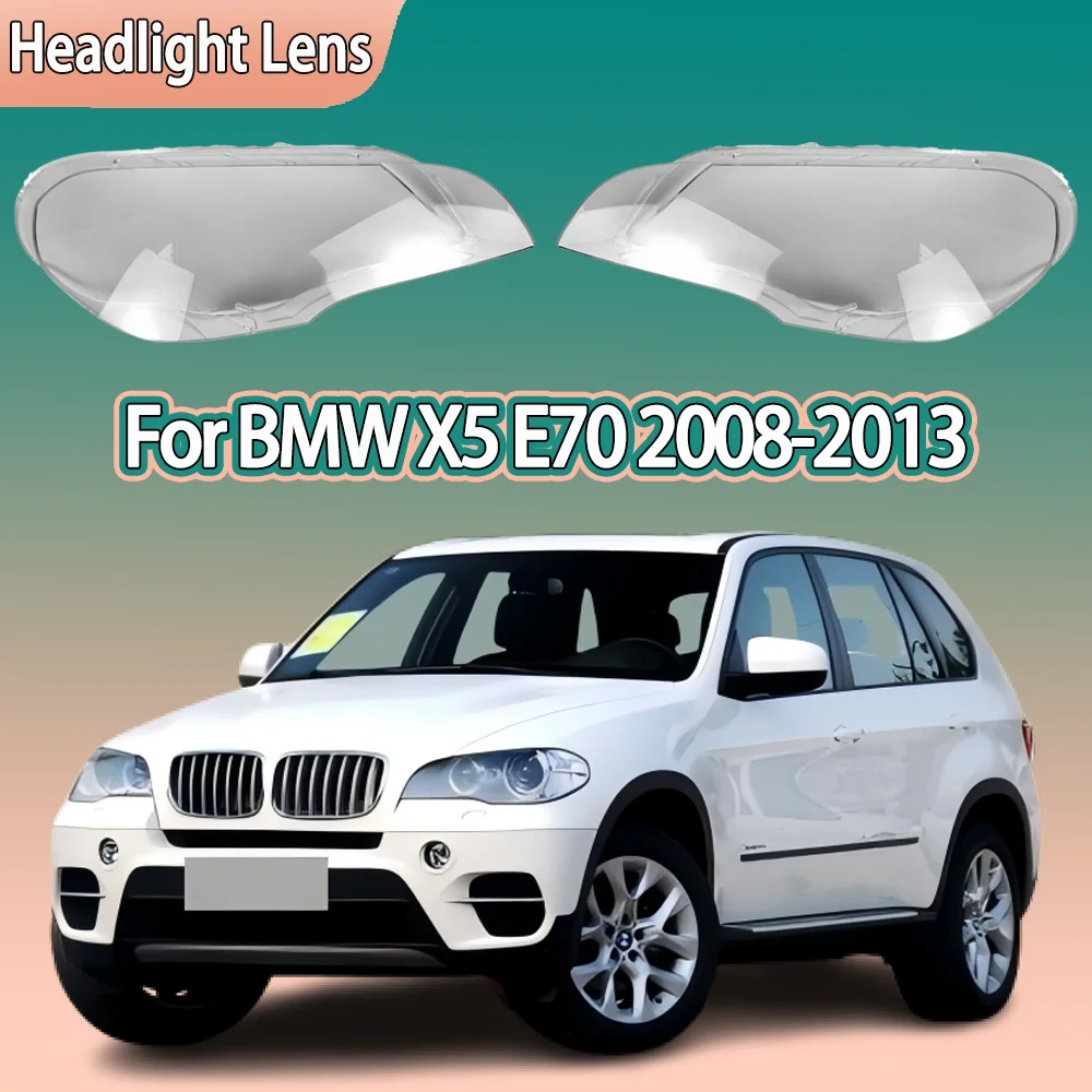 

Front Headlamp Cover For BMW X5 E70 2008 2009 2010 2011 2012 2013 Headlight Lens Shell Plexiglass Replace Original Lampshade