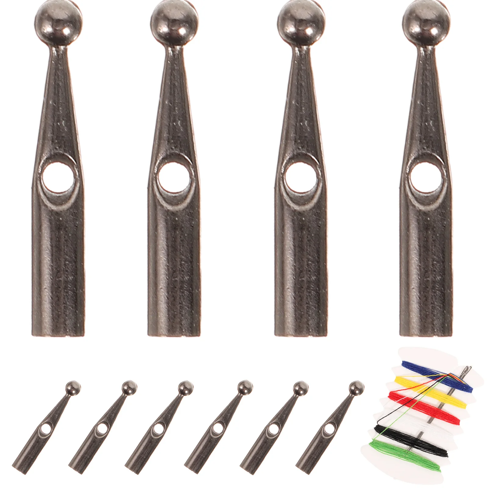 10 Pcs Umbrella Tail Beads Long Handle Repair Parts Accessories Metal Bone Covers Strip