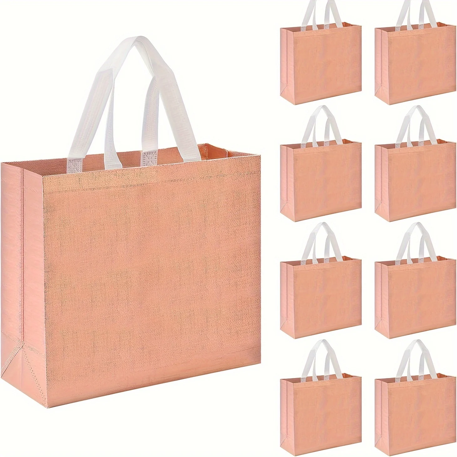 Sparkling Reusable Gift Bag - Glossy Non-Woven Tote With Handles, Ideal For Weddings & Celebrations