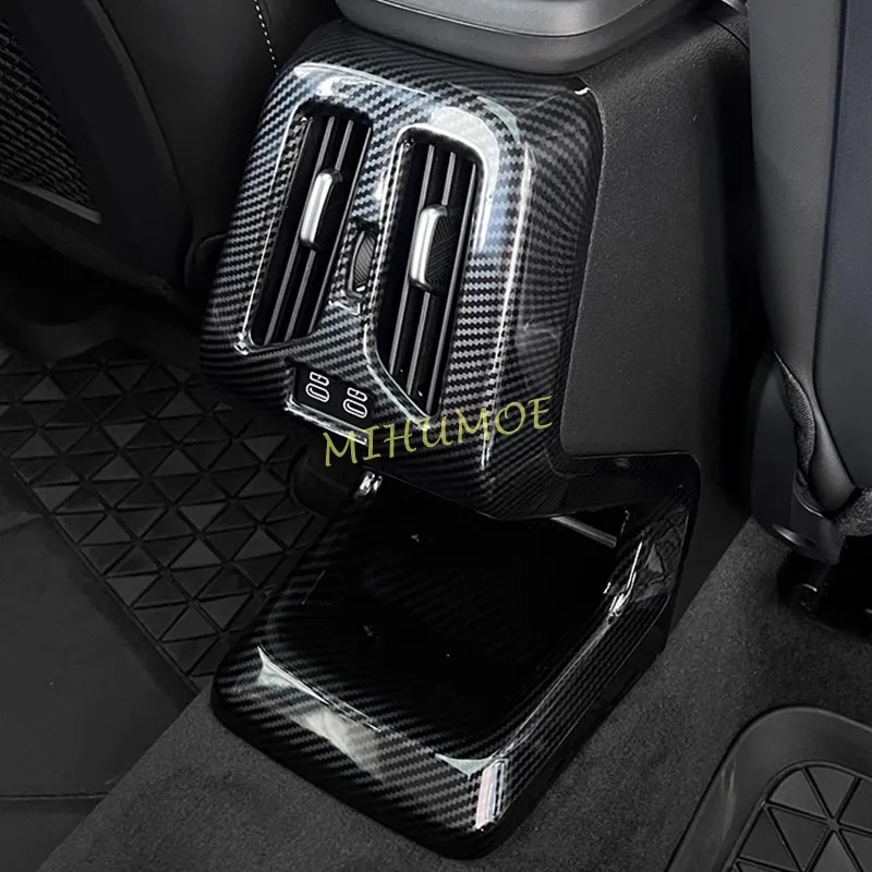 

For BMW X1 iX1 U11 2023 2024 2025 Carbon Fiber Rear Seat Armrest Air Vent Cover Protector Stylish Accessories