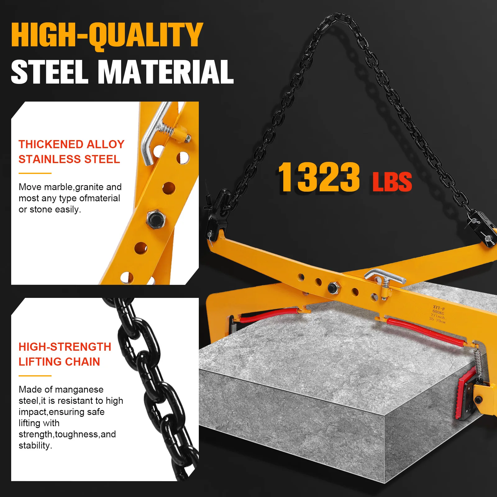 الثقيلة حجر رفع المشبك قابل للتعديل عرض الفك الجرانيت بلاطة رفع المشبك كبح حجر رافع لأحجار كبح حجر الرخام