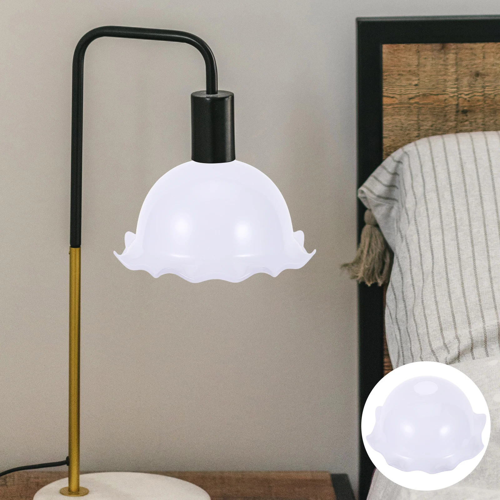 

Acrylic Lampshade E27 9.24x4.32in Retro Floral Design Easy Installation Smooth Edges Nordic Style Floor Table Bedside Lamps