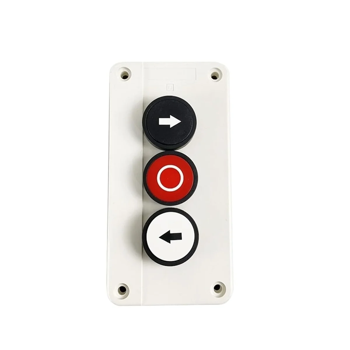 ABZV-Caja de interruptor de botón pulsador de tres orificios impermeable 2NO 1NC, estación de control eléctrico de parada izquierda-derecha