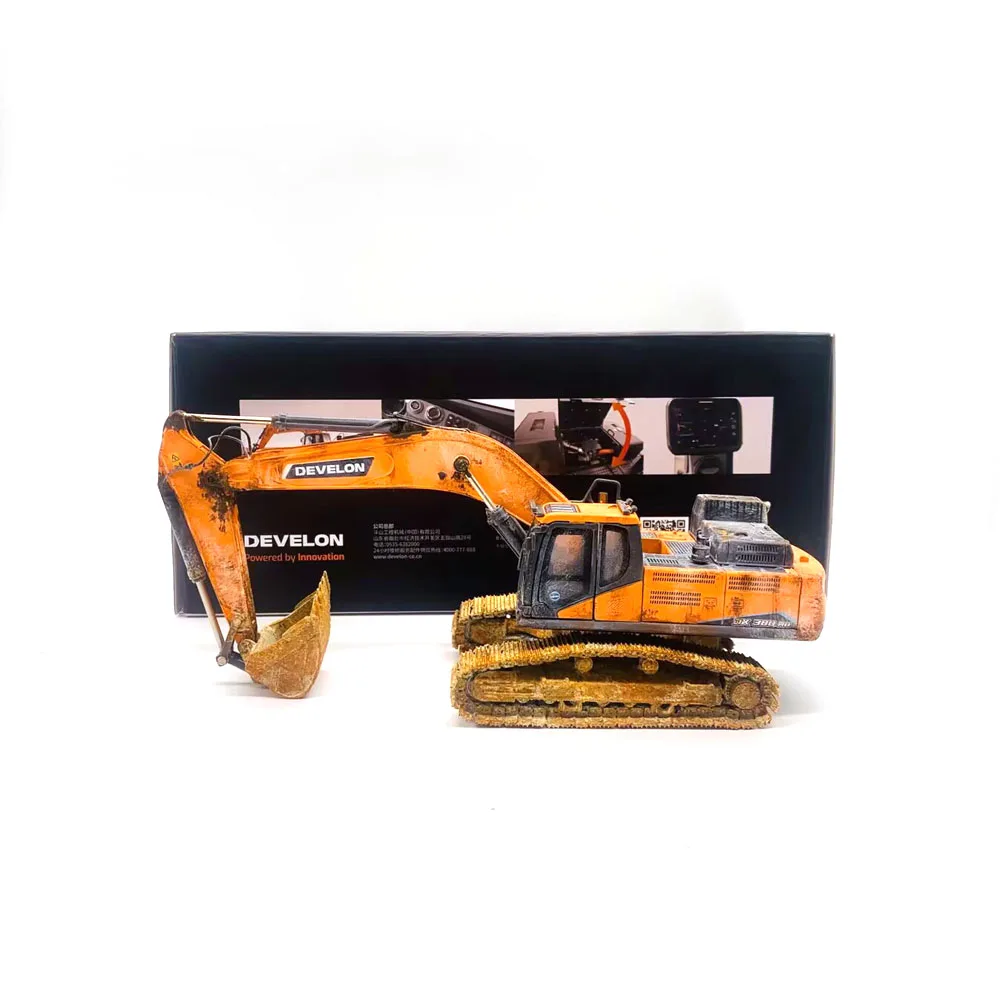 

Экскаватор Develon "DX380HD" (грязевая версия) с открывающимися дверями, масштаб 1:50, лимитированная серия, модель-игрушка, инженерная техника, декор для сцены, подарок