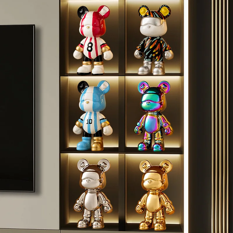 

Creative Bear Figurine Luxury High-end Multifunctional Large Figurine TV Cabinet Wine Cabinet Home Decor Kawaii Desk Accessories