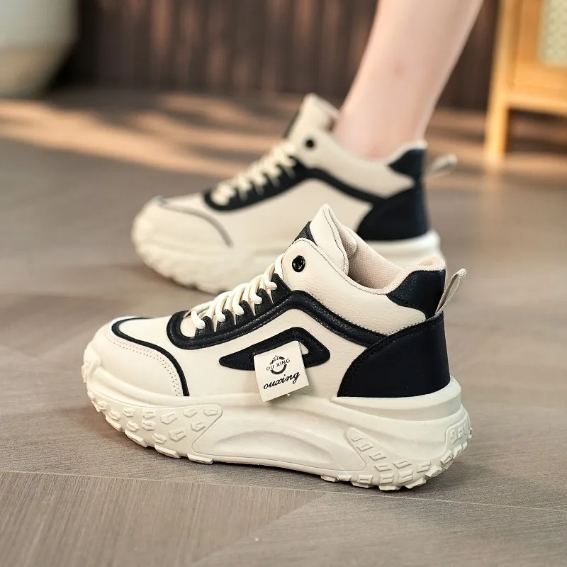 

Новые женские хлопковые туфли на осень и зиму на плоской подошве, флисовые, теплые, на толстой подошве, модные и универсальные, прочные.