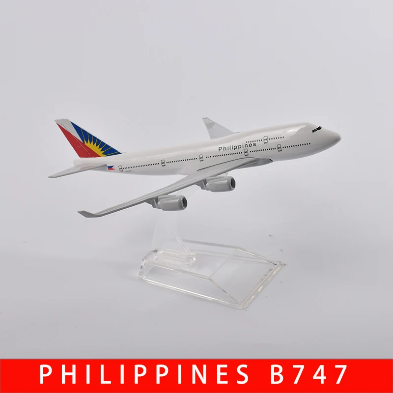 

JASON TUTU Philippine Boeing 747 1/400 Scale Diecast Metal Aircraft Model 16CM Miniature Authentic Collectible Gift