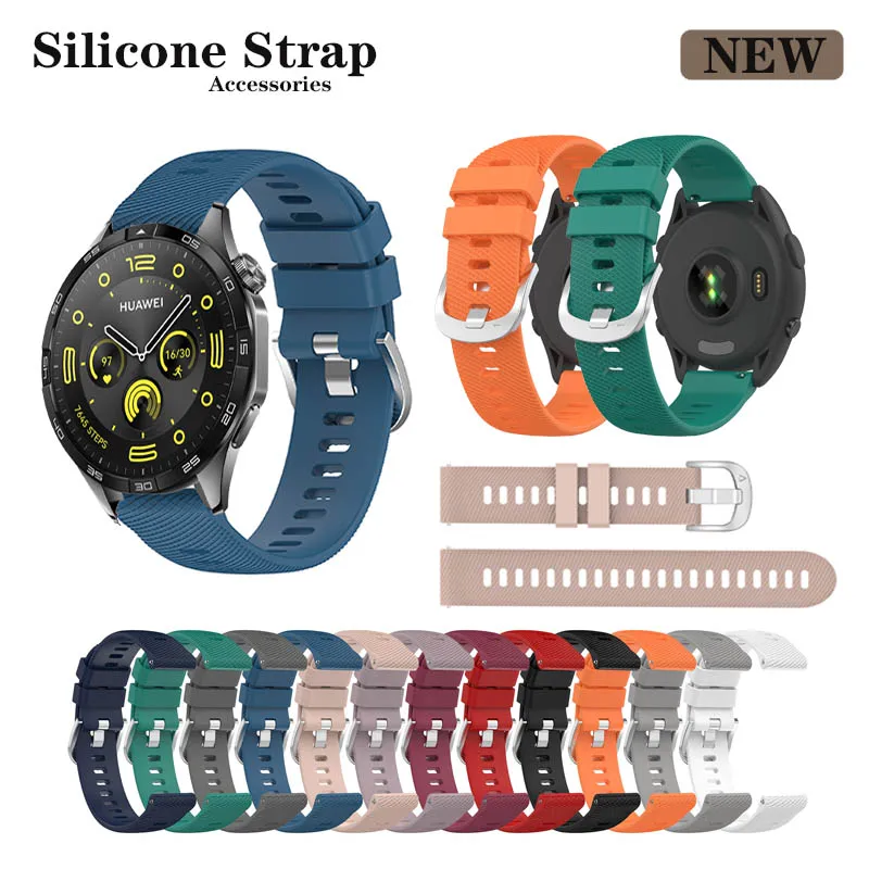 

For Huawei Watch GT4 41mm 46mm GT3 SE Pro GT2 42mm 46mm / GT 2 2E 3 4 Strap 18mm 20mm 22mm Sports Silicone Band