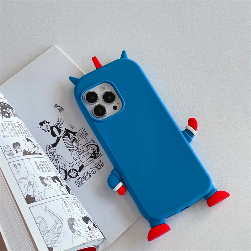 New 3d Cartoon Crayon Shin-Chan Anime Anime Peripheral Phone Case Cute Silicone Plus Creative Couple Anti Fall Kawaii Gift